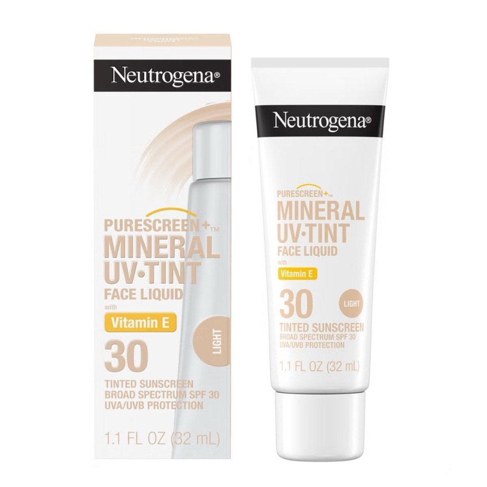 NEW Neutrogena PureScreen Mineral UV Tint Face Liquid Sunscreen SPF30, Light